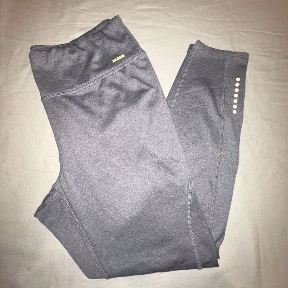 RBX Performance Ladies Activewear Leggings Gym Running Yoga Size Large Gray